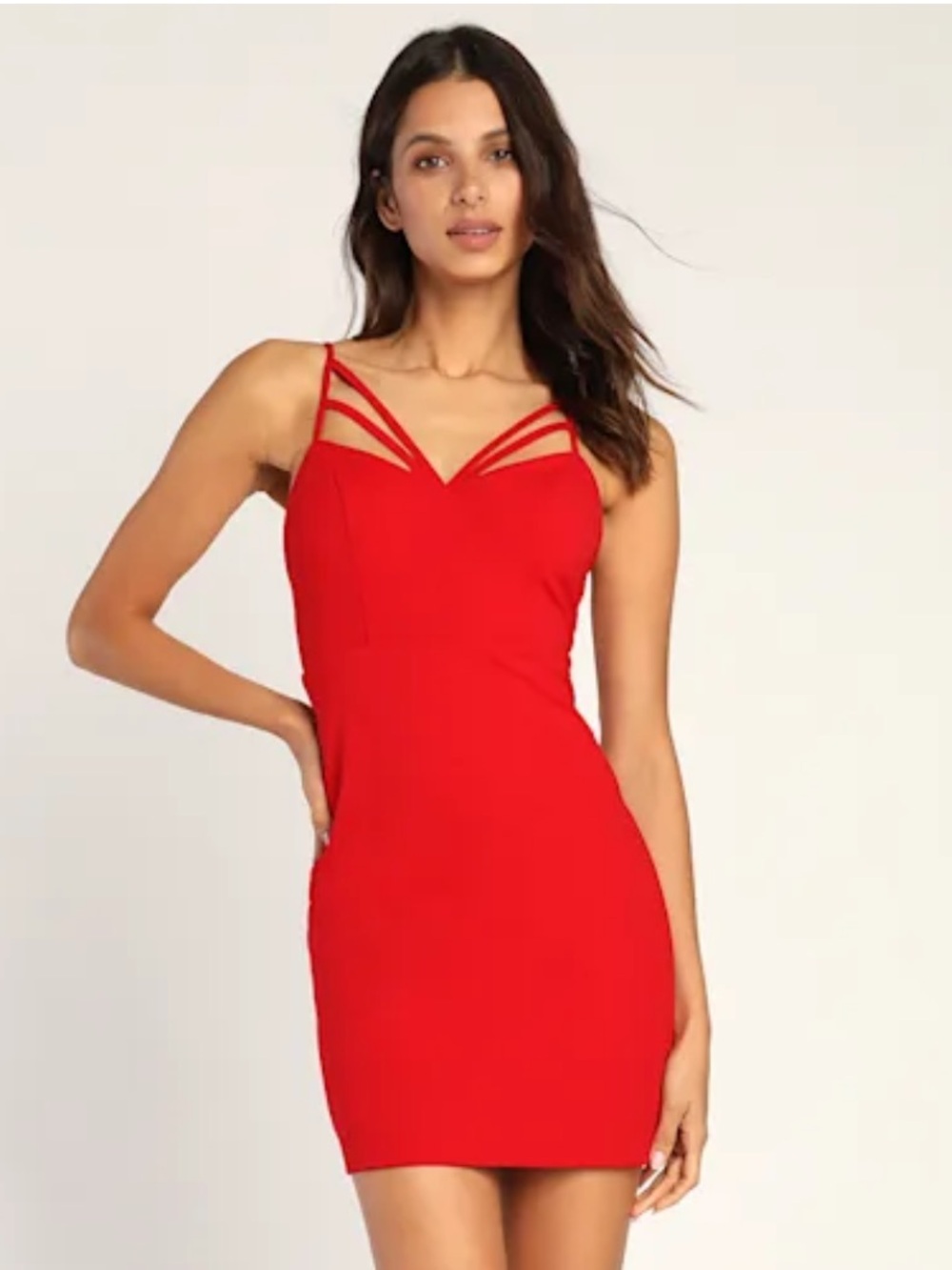 Lulus Caught Your Attention Red Mini Dress Size L
